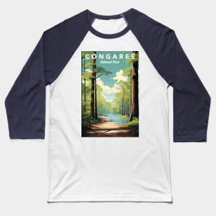 Congaree National Park Travel Poster Baseball T-Shirt